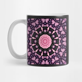 Crystal Hearts and Flowers Valentines Kaleidoscope pattern (Seamless) 22 Mug